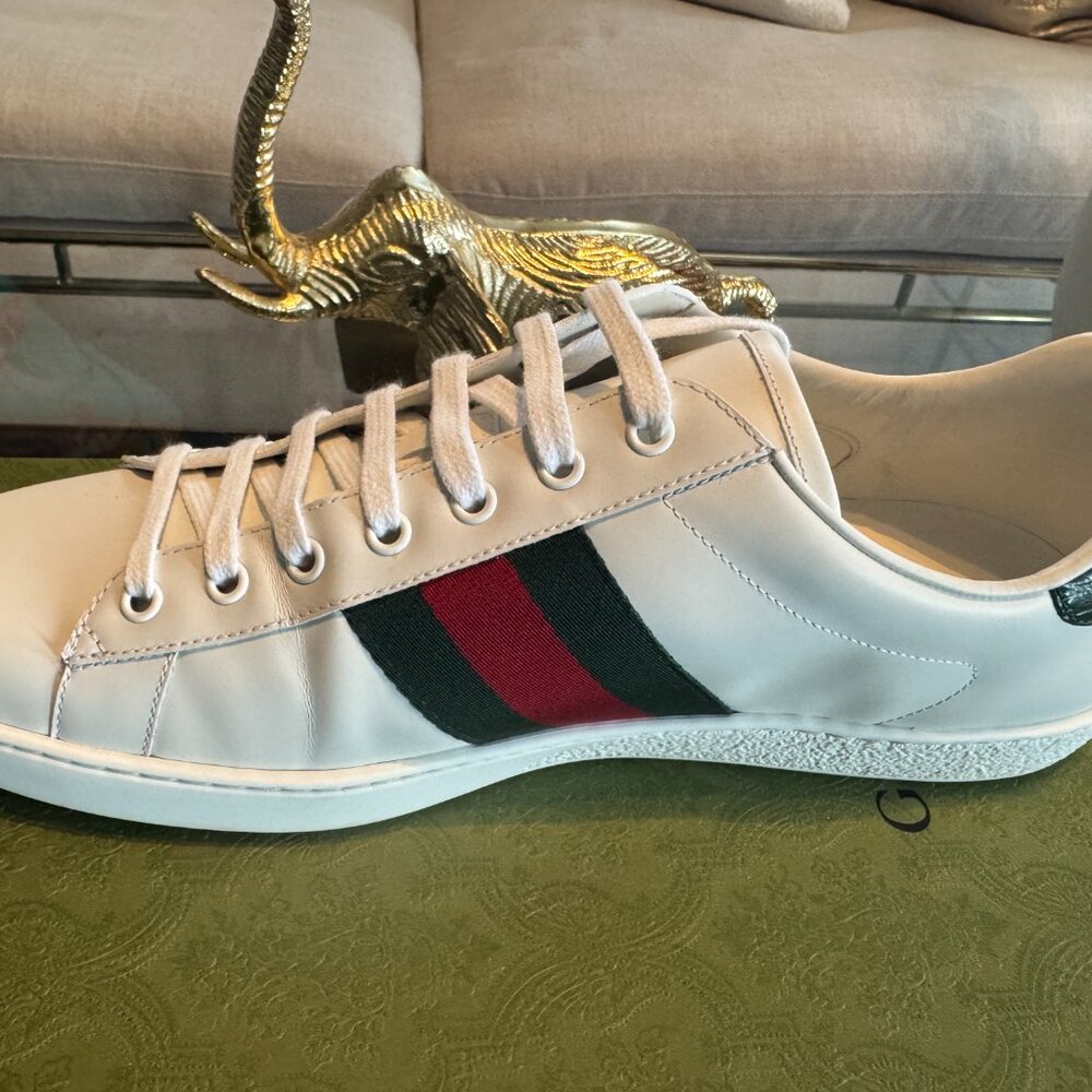 GUCCI ACE WEB LOW-TOP SNEAKERS - Picture 8 of 10